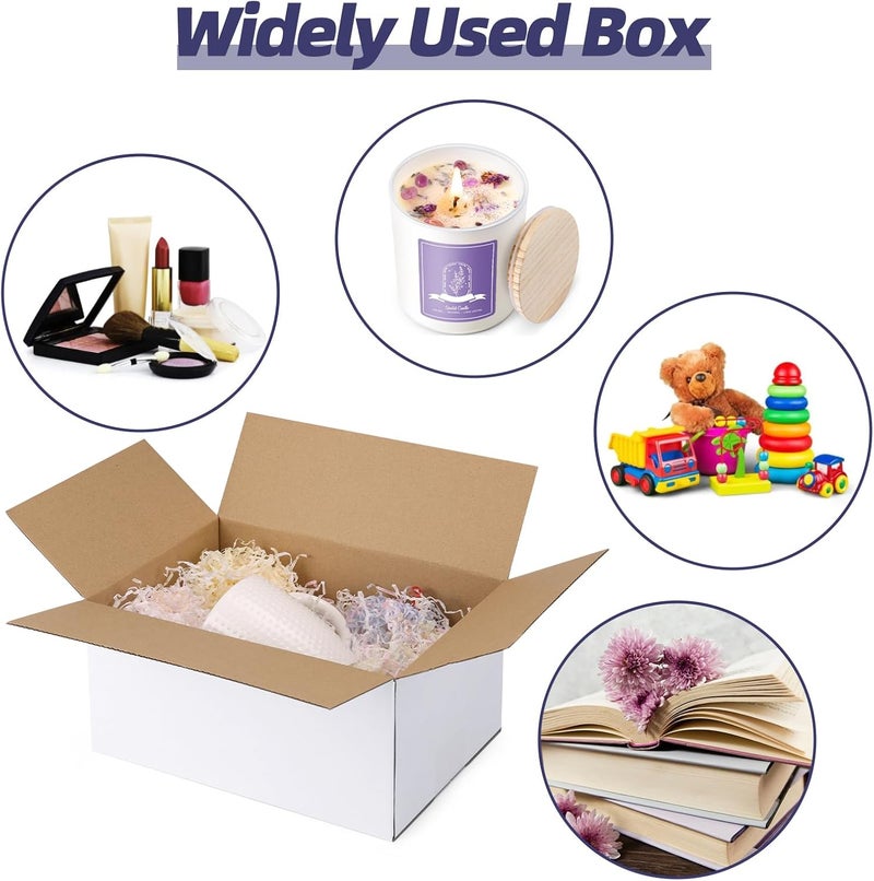 SPEPLA Shipping Boxes 10x7x5 Set of 40, White Corrugated Cardboard Box for Mailing Business Packaging - Image 2